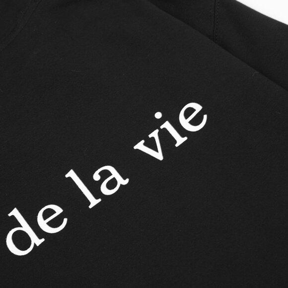 Black Hooded Sweatshirt With Praying Boy Print Acme De La Vie - Picture 7 of 8